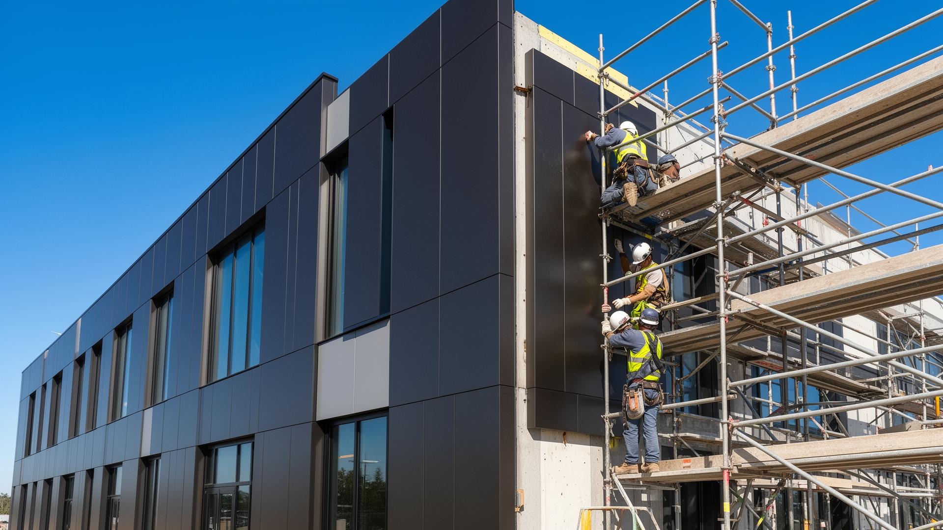 Commercial building envelope contractor Ontario — architectural cladding installation